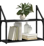 VidaXL Wandplank met plank Zwart eiken 60 x 21 x 51 cm Bewerkt hout