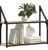 VidaXL Wandplank artisanaal eikenkleurig 60 x 21 x 51 cm Bewerkt hout