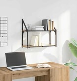 VidaXL Wandplank artisanaal eikenkleurig 60 x 21 x 51 cm Bewerkt hout