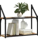 VidaXL Wandplank met plank Oud hout 60 x 21 x 51 cm Bewerkt hout