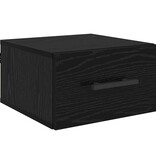 VidaXL Nachtkastje Zwart eiken 35 x 35 x 20 cm Bewerkt hout