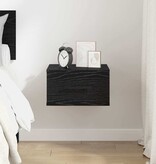 VidaXL Nachtkastje Zwart eiken 35 x 35 x 20 cm Bewerkt hout