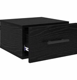 VidaXL Nachtkastje Zwart eiken 35 x 35 x 20 cm Bewerkt hout
