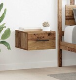 VidaXL Nachtkastje Oud hout 35 x 35 x 20 cm Bewerkt hout