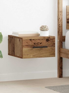 VidaXL Nachtkastje Oud hout 35 x 35 x 20 cm Bewerkt hout