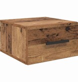 VidaXL Nachtkastje Oud hout 35 x 35 x 20 cm Bewerkt hout