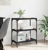 VidaXL Boekenkast Zwart eiken 40 x 33 x 70.5 cm Bewerkt hout