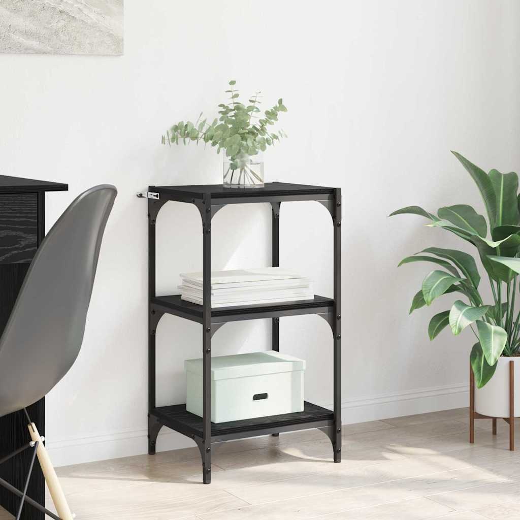 VidaXL Boekenkast Zwart eiken 40 x 33 x 70.5 cm Bewerkt hout