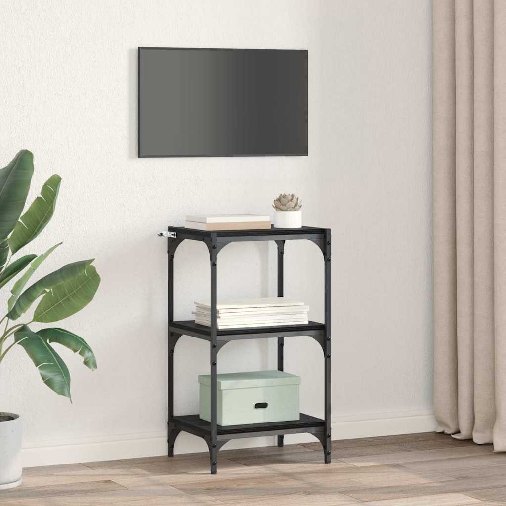 VidaXL Boekenkast Zwart eiken 40 x 33 x 70.5 cm Bewerkt hout