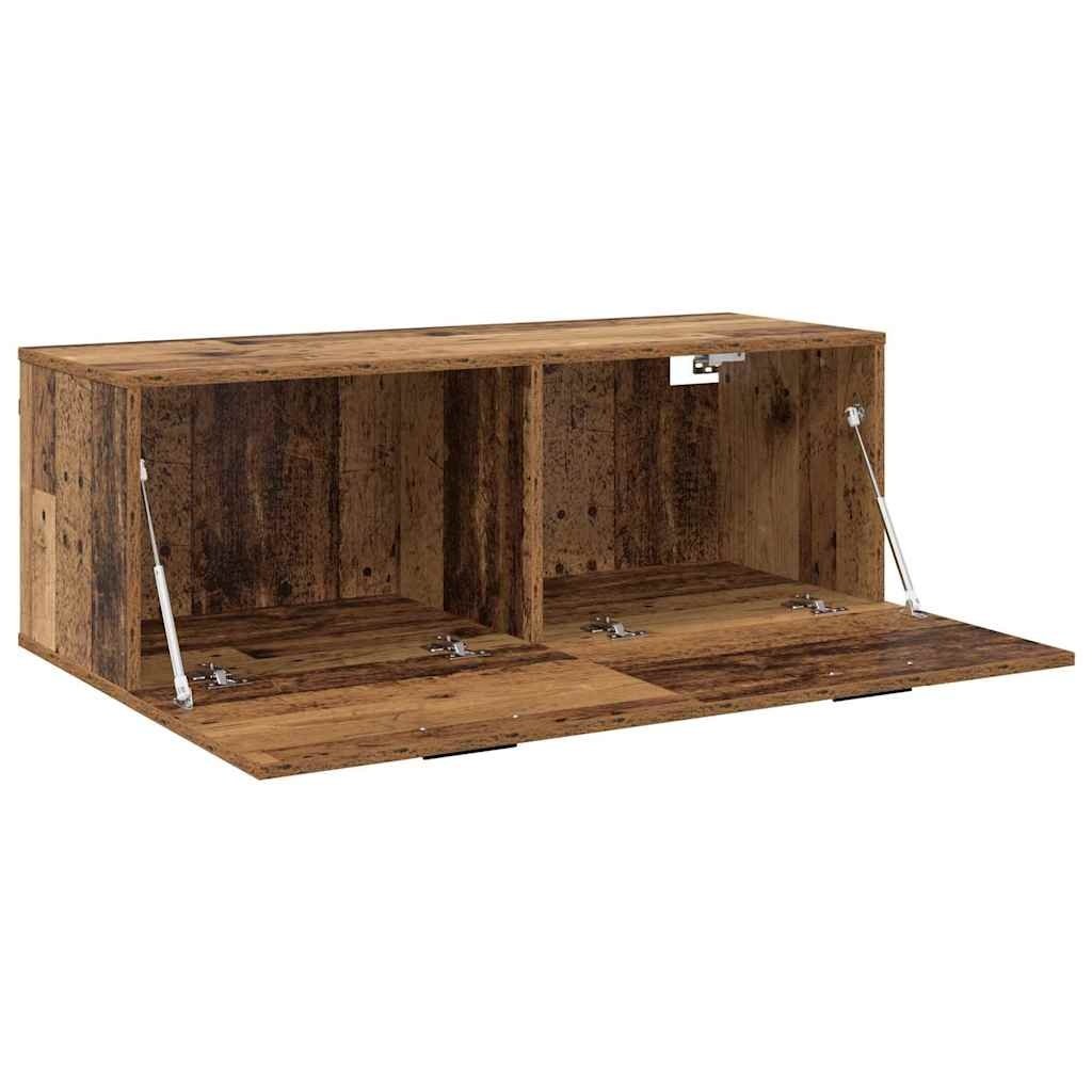 VidaXL Wandkast Oud hout 100 x 36.5 x 35 cm Bewerkt hout