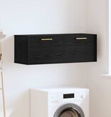 VidaXL Wandkast Zwart eiken 100 x 36.5 x 35 cm Bewerkt hout