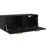 VidaXL Wandkast Zwart eiken 100 x 36.5 x 35 cm Bewerkt hout