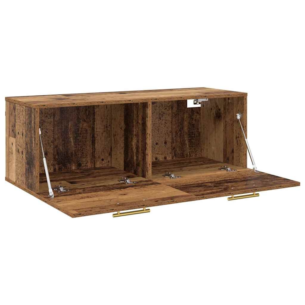 VidaXL Wandkast Oud hout 100 x 36.5 x 35 cm Bewerkt hout