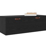 VidaXL Wandkast Zwart eiken 100 x 36.5 x 35 cm Bewerkt hout