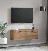 VidaXL Wandkast artisanaal eikenkleurig 100 x 36.5 x 35 cm