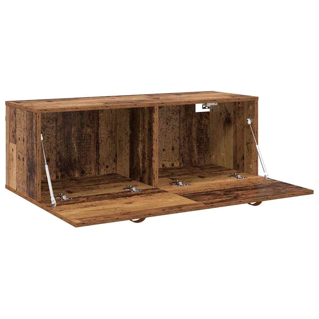 VidaXL Wandkast Oud hout 100 x 36.5 x 35 cm Bewerkt hout
