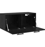 VidaXL Wandkast Zwart eiken 80 x 36.5 x 35 cm Bewerkt hout
