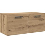 VidaXL Wandkast artisanaal eikenkleurig 80 x 36.5 x 35 cm Bewerkt hout