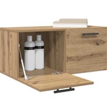 VidaXL Wandkast artisanaal eikenkleurig 80 x 36.5 x 35 cm Bewerkt hout