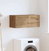 VidaXL Wandkast artisanaal eikenkleurig 80 x 36.5 x 35 cm Bewerkt hout