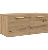 VidaXL Wandkast artisanaal eikenkleurig 80 x 36.5 x 35 cm Bewerkt hout
