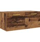 VidaXL Wandkast Wandgemonteerd Oud hout 80 x 36.5 x 35 cm Bewerkt hout