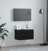 VidaXL Wandkast Zwart eiken 60 x 36.5 x 35 cm Bewerkt hout