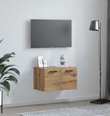 VidaXL Wandkast artisanaal eikenkleurig 60 x 36.5 x 35 cm Bewerkt hout