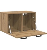 VidaXL Wandkast artisanaal eikenkleurig 60 x 36.5 x 35 cm Bewerkt hout