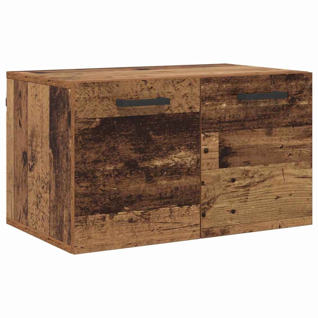 VidaXL Wandkast Wandgemonteerd Oud hout 60 x 36.5 x 35 cm Bewerkt hout