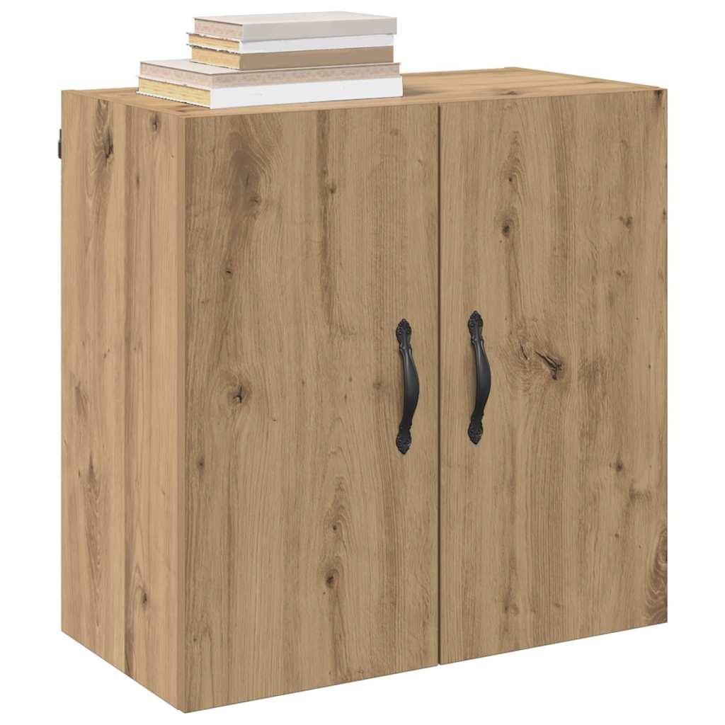 VidaXL Wandkast artisanaal eikenkleurig 60 x 31 x 60 cm Bewerkt hout