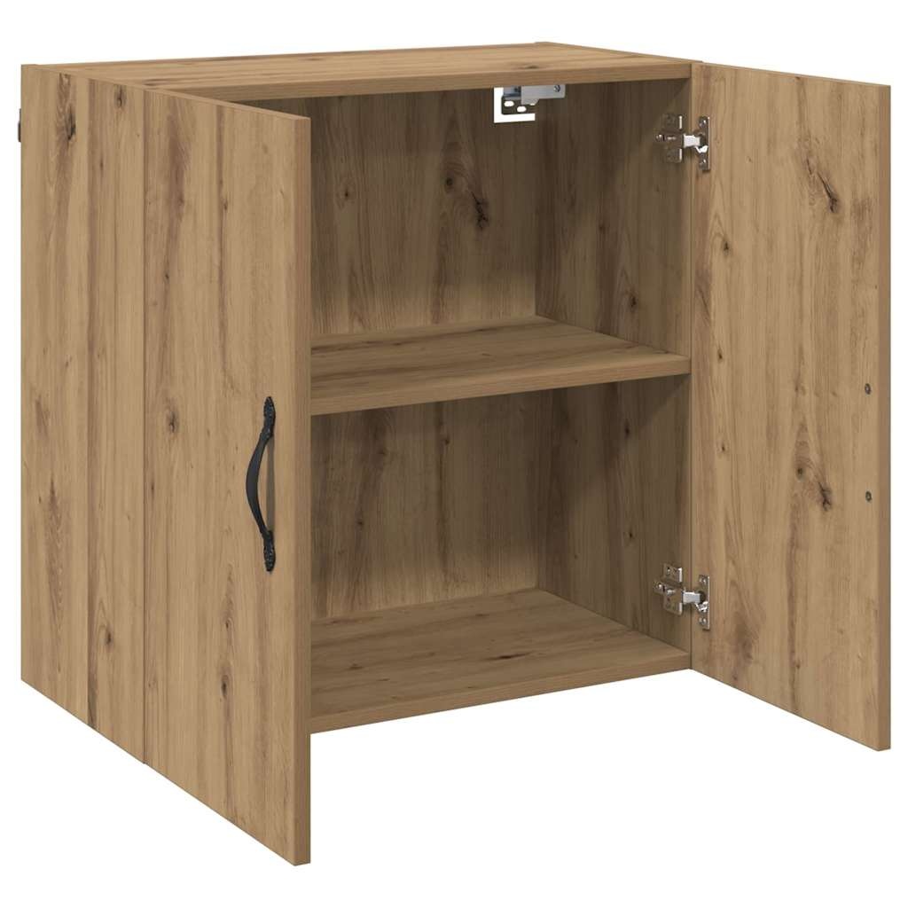 VidaXL Wandkast artisanaal eikenkleurig 60 x 31 x 60 cm Bewerkt hout