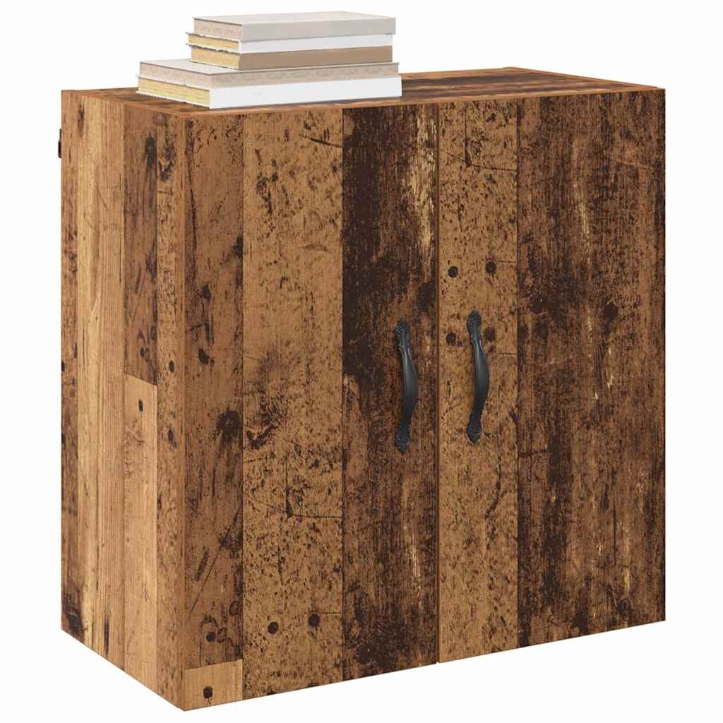 VidaXL Wandkast Wandgemonteerd Oud hout 60 x 31 x 60 cm Bewerkt hout