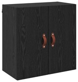 VidaXL Wandkast Zwart eiken 60 x 31 x 60 cm Bewerkt hout