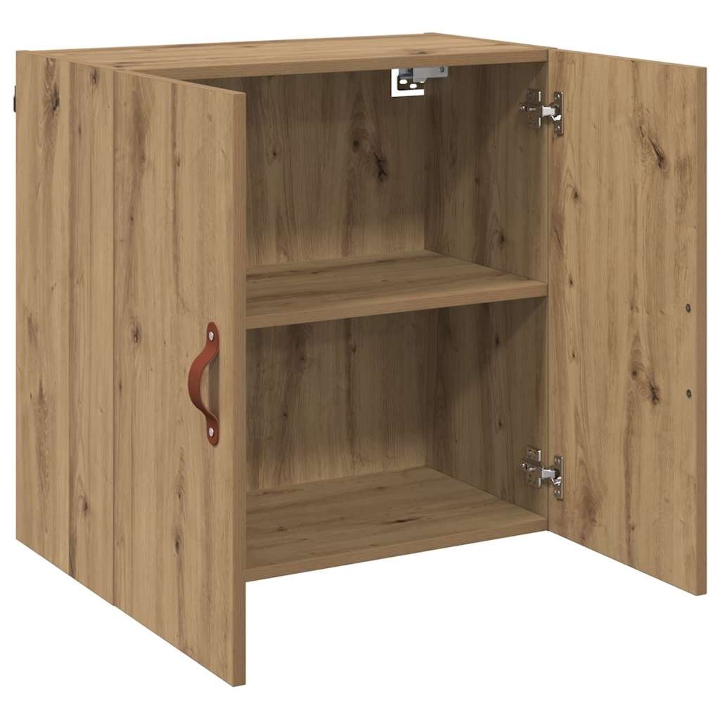 VidaXL Wandkast artisanaal eikenkleurig 60 x 31 x 60 cm Bewerkt hout