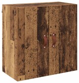 VidaXL Wandkast Wandgemonteerd Oud hout 60 x 31 x 60 cm Bewerkt hout
