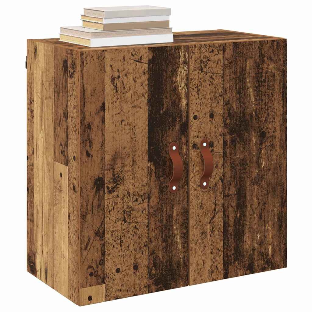VidaXL Wandkast Wandgemonteerd Oud hout 60 x 31 x 60 cm Bewerkt hout