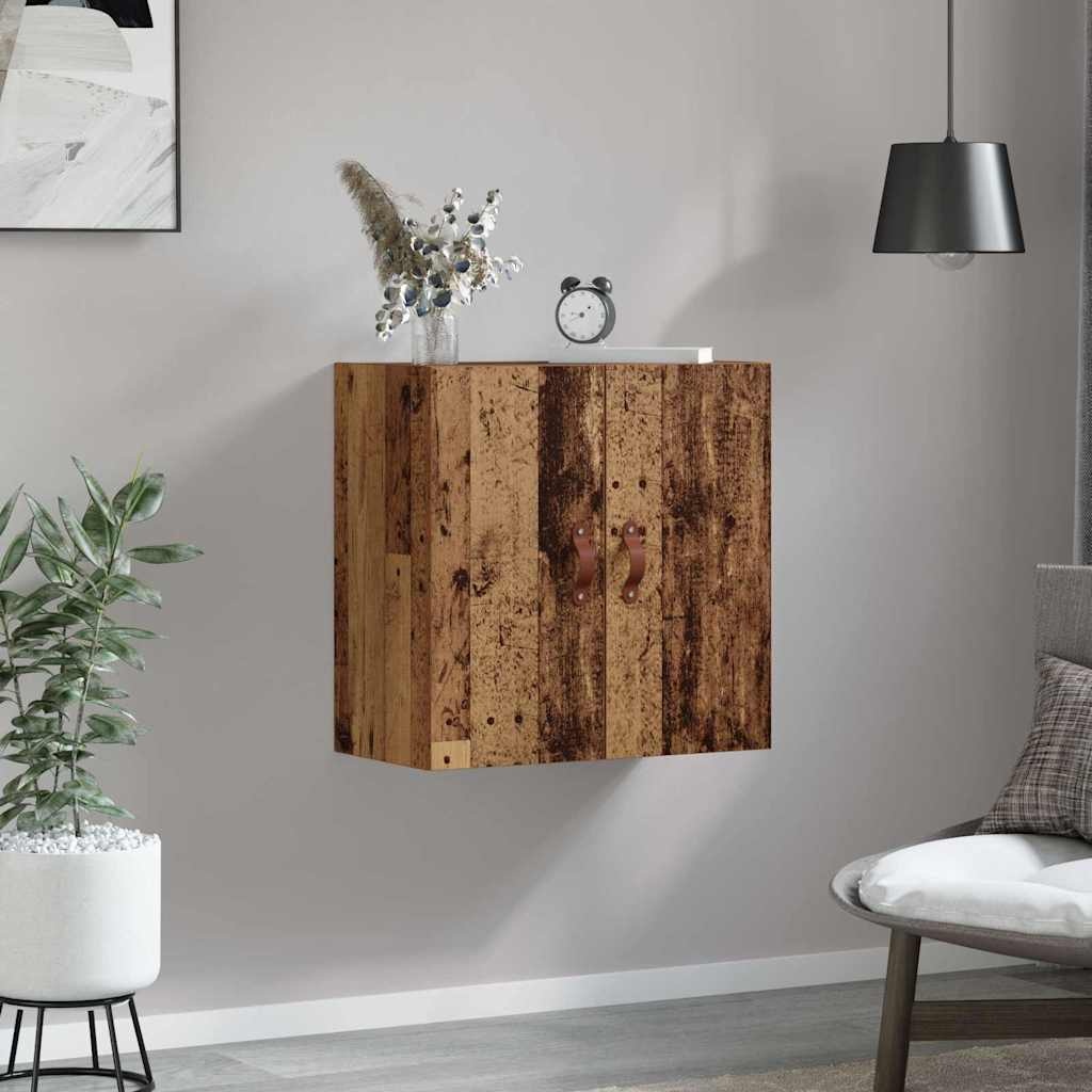 VidaXL Wandkast Wandgemonteerd Oud hout 60 x 31 x 60 cm Bewerkt hout