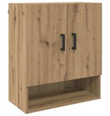 VidaXL Wandkast artisanaal eikenkleurig 60 x 31 x 70 cm Bewerkt hout