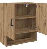 VidaXL Wandkast artisanaal eikenkleurig 60 x 31 x 70 cm Bewerkt hout
