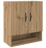 VidaXL Wandkast artisanaal eikenkleurig 60 x 31 x 70 cm Bewerkt hout
