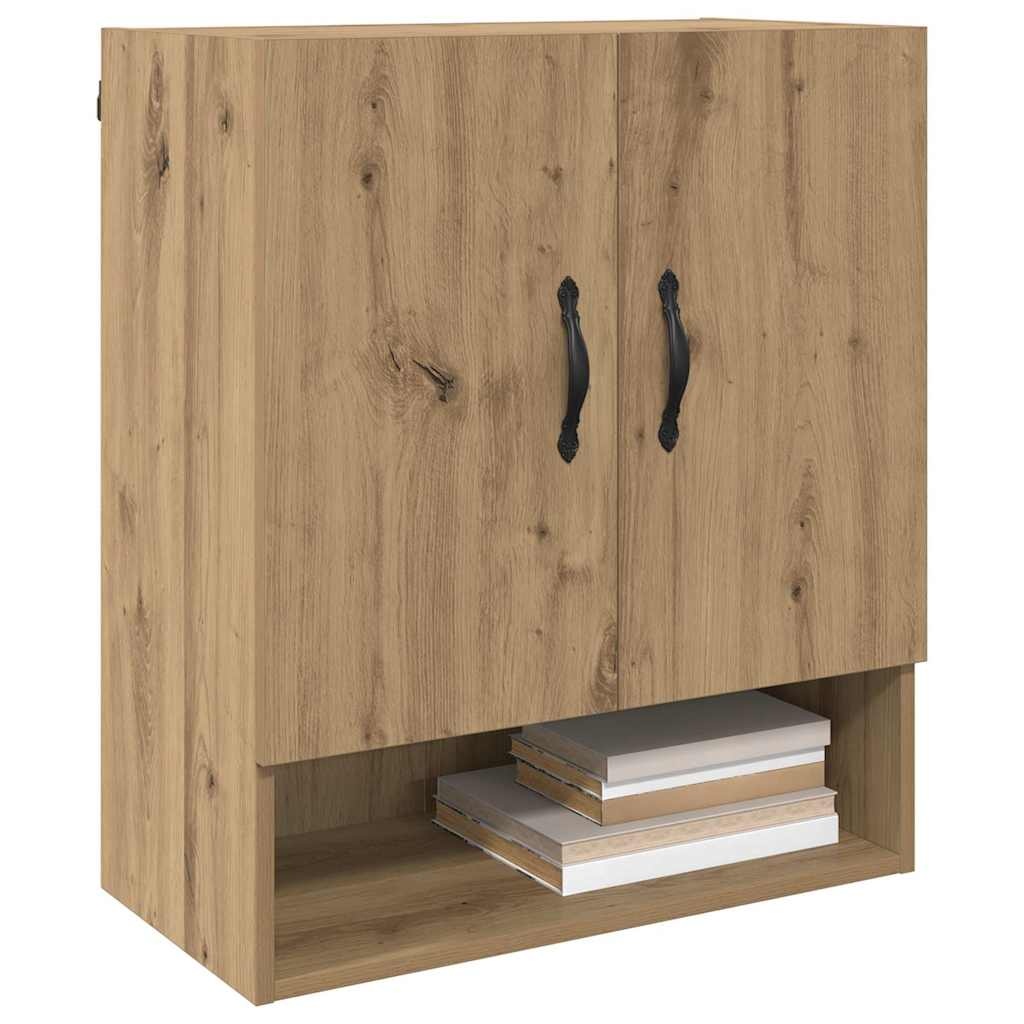 VidaXL Wandkast artisanaal eikenkleurig 60 x 31 x 70 cm Bewerkt hout