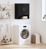 VidaXL Wandkast Zwart eiken 60 x 31 x 70 cm Bewerkt hout