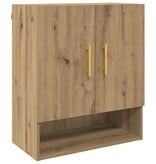 VidaXL Wandkast artisanaal eikenkleurig 60 x 31 x 70 cm Bewerkt hout