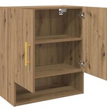 VidaXL Wandkast artisanaal eikenkleurig 60 x 31 x 70 cm Bewerkt hout