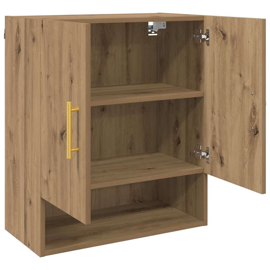 VidaXL Wandkast artisanaal eikenkleurig 60 x 31 x 70 cm Bewerkt hout