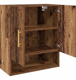 VidaXL Wandkast Wandgemonteerd Oud hout 60 x 31 x 70 cm Bewerkt hout