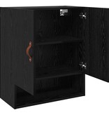 VidaXL Wandkast Zwart eiken 60 x 31 x 70 cm Bewerkt hout