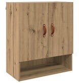 VidaXL Wandkast artisanaal eikenkleurig 60 x 31 x 70 cm Bewerkt hout