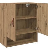VidaXL Wandkast artisanaal eikenkleurig 60 x 31 x 70 cm Bewerkt hout